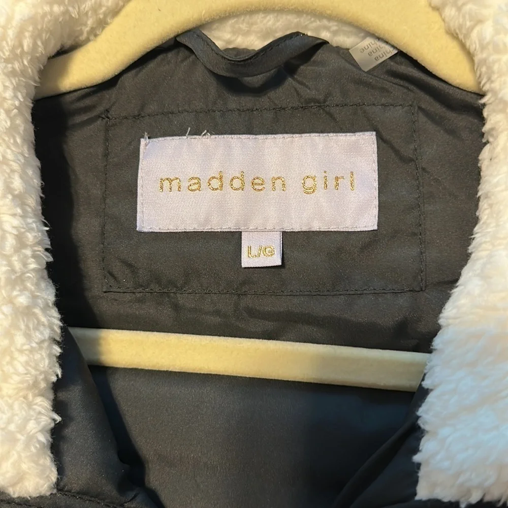 Madden Girl Sherpa Quilted Jacket - Size Large